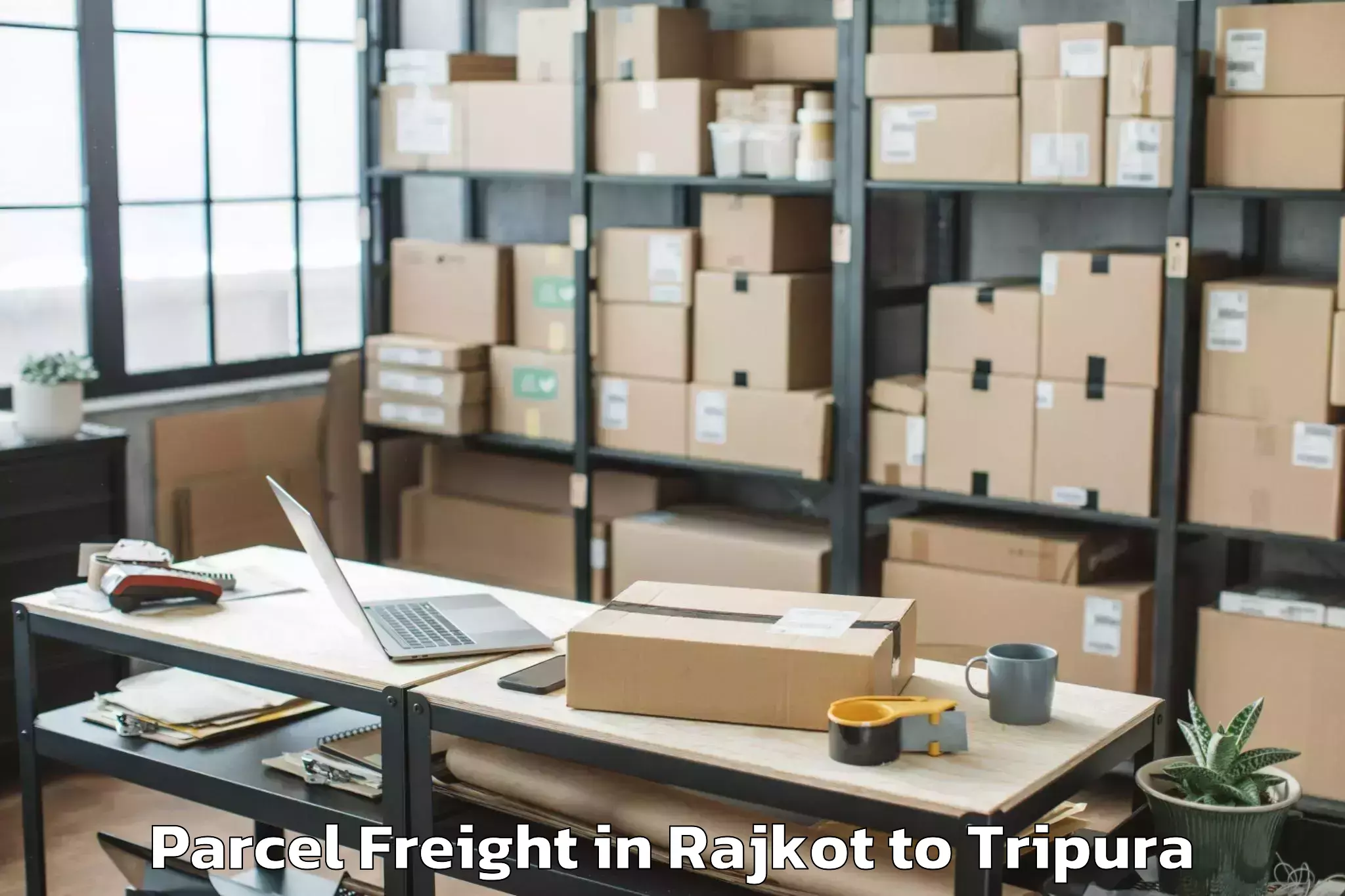 Trusted Rajkot to Kumarghat Parcel Freight